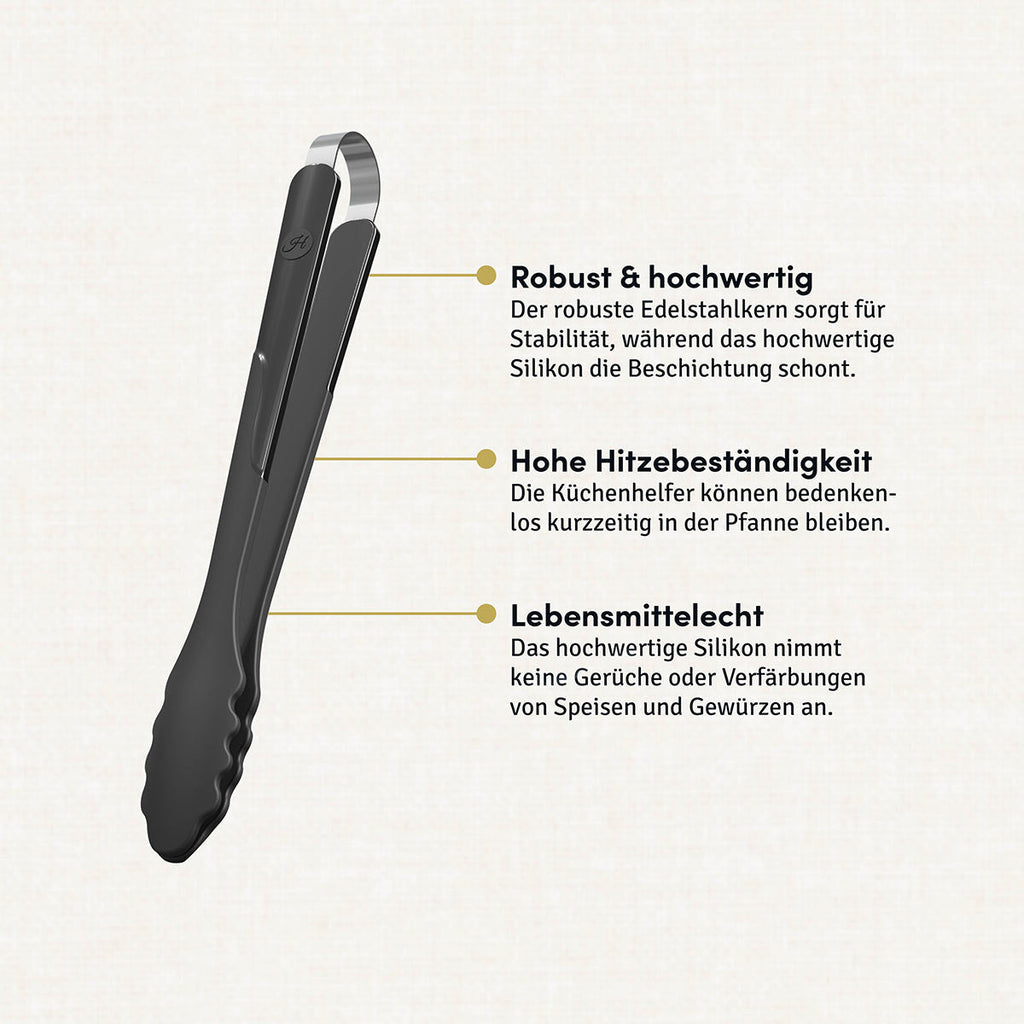 Küchenzange mit robustem Edelstahlkern