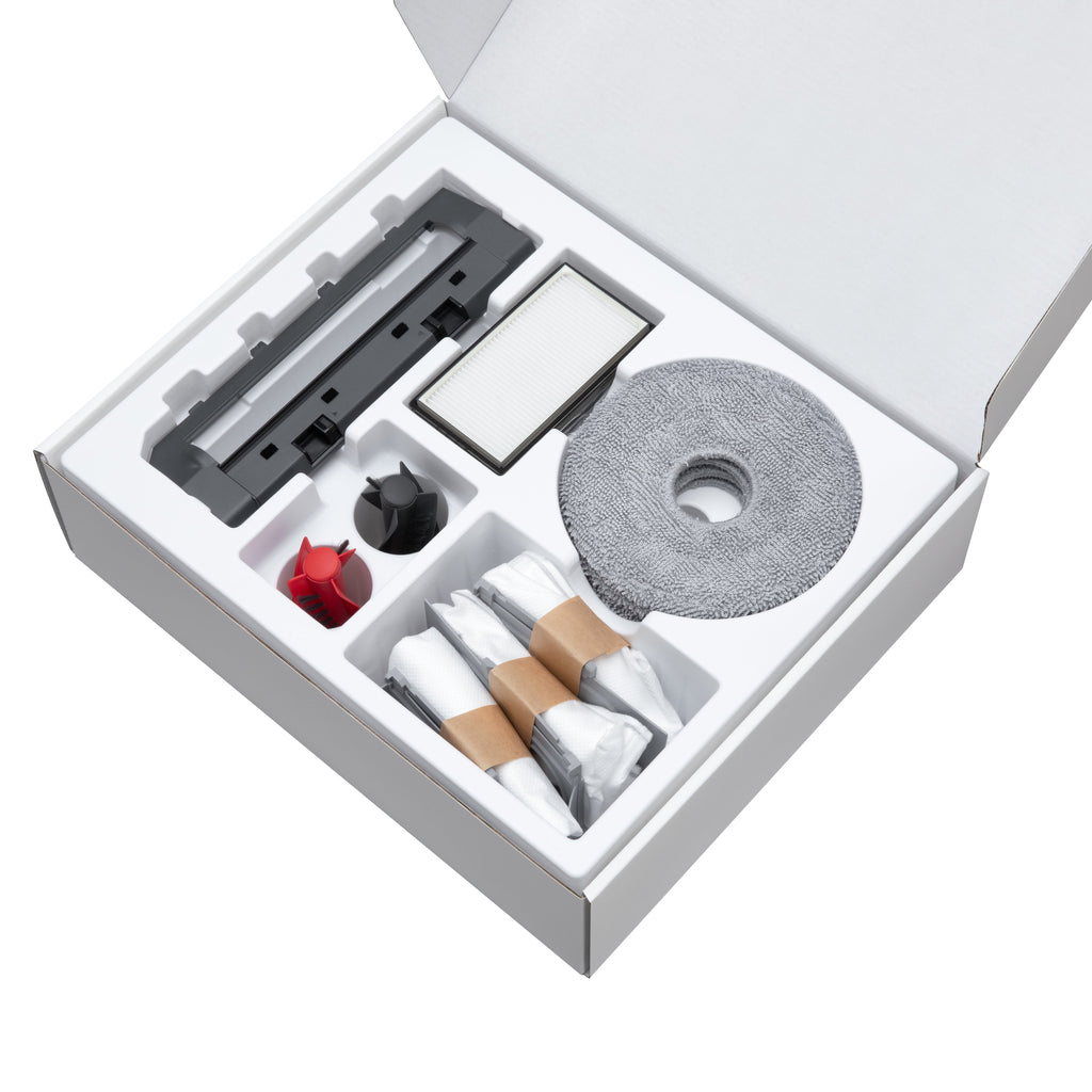Roborock Zubehörset für Saros 10R, inkl. 4 Rotierenden Wischmopps, 3 Staubbeuteln, 1 Hauptbürstenabdeckung, 1 Hauptbürste und 2 Seitenbürsten